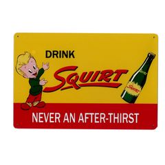 SQUIRT アメリカン雑貨 キャラクター ブリキ看板 アメリカン