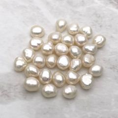 淡水パール 真珠 バロック フラット ボタン 6mm 5mm 小粒 10個 tp0011b ハンドメイド 素材 パーツ ビーズ ルース