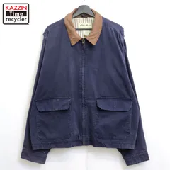 90s vintage Eddie Bauer 襟レザー ジャケット メンズ 表記XLサイズ