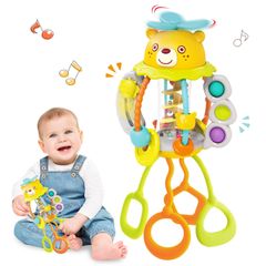 【数量限定】ひも おもちゃ おもちゃ ベビーおもちゃ 歯固め 6ヶ月 ラトル 7ヶ月 8ヶ月 がらがら 9ヶ月 2歳 新生児 1歳 おもちゃ 0歳 出産祝い 知育玩具 男の子 玩具 女の子 紐 人気の1歳 赤ちゃん 誕生日 赤ちゃん プレゼントラ くま クリスのサムネイル