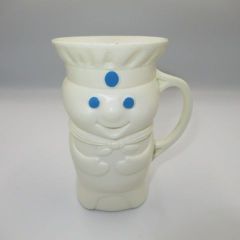 1979 70's Pillsbury Doughboy Plastic Cup Doll Figure Plush Toy Vintage