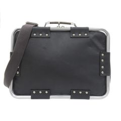 JEAN PAUL GAULTIER ジャンポールゴルチエ 2way バッグ メンズ パイプフレーム メタルハンドル レザー ブラック 90's