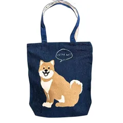 【トートバッグ】【新入荷】【送料込み】【新品】Mintinn ミントイン 縦型 帆布トートバッグ A4入るサイズ ファスナー 柴犬 シータくん 犬柄