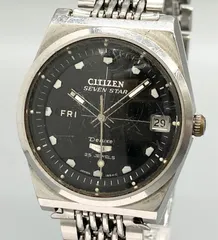 【最終日】1968年製 CITIZEN 7STAR DX　黒文字盤　ミラー 美品】1968年製 CITIZEN 7STAR DX 黒文字盤ミラーダイヤル