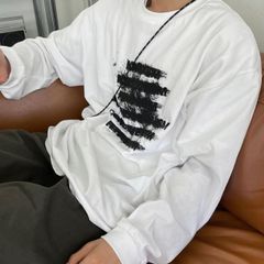 ホワイト長袖トップス グラフィックデザイン サーマル y2k swag - メルカリ