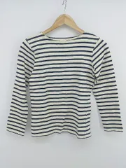 ◇ ORCIVAL フランス製 ボーダー ボートネック 長袖 Tシャツ カットソー サイズ 1 アイボリー ネイビー レディース P  【1301170005239】