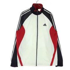 adidas アディダス ワンポイントロゴ 長袖 トラックジャケット L ホワイト メンズ 古着