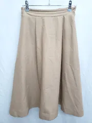 ◇ anatelier アナトリエ シンプル オフィス系 膝下丈 フレア スカート サイズ36 ライトブラウン レディース P  【1407260007593】