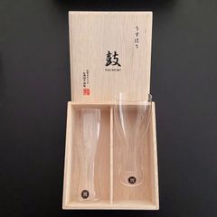 【タンブラー２個セット】うすはり 鼓　ビールグラス（ピルスナー）木箱2P