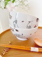鳥獣戯画＊風　丼ぶり( 小 )２個