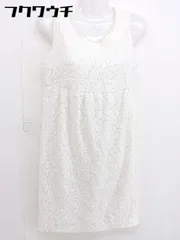 ◇ anatelier アナトリエ シルク混 切替 総レース パール ノースリーブ 膝丈 ワンピース サイズ36 アイボリー系 レディース  【中古】 【1109100016849】