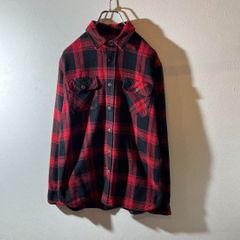 JACHS NEW YORK 赤黒チェックヘビーネルシャツ M