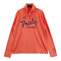 サイズ：LL LECOQ GOLF ルコックゴルフ  ハーフジップ 長袖Tシャツ  オレンジ系 [240101268079]# ゴルフウェア レディース ストスト