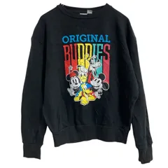 Disney キャラクタースウェット トレーナー レディース XXS ブラック ディズニー プルオーバー 古着卸 アメリカ仕入 a611-7070のサムネイル