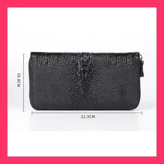 ★売れ筋★ 激安 長財布 メンズ 財布 クロコ型押し ラウンドファスナー 鰐 ワニ クロコダイル PU革 レザー ロングウォレット B系 収納 携帯 大容量 おしゃれ かっこいい
