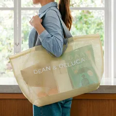 ディーン ＆ デルーカ DEAN & DELUCA メッシュ トートバッグ ショッピングバッグ エコバッグ ビーチバッグ　イエロー　Lサイズ