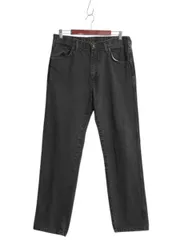 【お得なクーポン配布中!】 ラスラー ブラック デニム パンツ 実寸 33 30 程/ ラングラー ジーンズ ジーパン ストレート テーパード ヘビーウェイト ジッパーフライ 黒