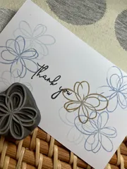 お花のモチーフ消しゴムはんこ