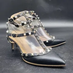 超美品VALENTINO ヴァレンティノ スタッズ ミュール 37 サンダル VALENTINO ヴァレンティノ ロックスタッズ ミュール サンダル
