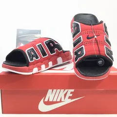 5366 【未使用正規品】NIKE ナイキ AIR MORE UPTEMPO SLIDE University Red Black FJ6036-600 28cm モアテン サンダル