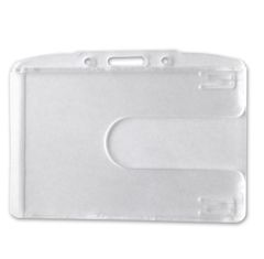 【人気商品】1枚用 社員証ケース 横型 ポリカーボネート製 ハード クリア AM-003