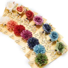 髪飾り 成人式 振袖 袴 ３点セット 全７色 花籠 大人 浴衣 かんざし 簪 卒業式 フォーマル 結婚式 花飾り ブライダル パール 手作り W28 W303-206 髪飾り n851