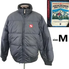Vintage★Abercrombie & Fitch/アバクロ★肉厚ダウンジャケット【メンズM/ネイビー/navy】アウター/ブルゾン/Jacket/Jumper◆BJ097-b