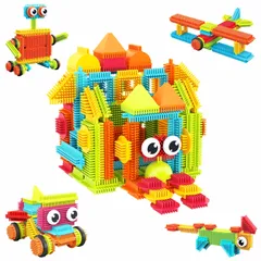 【数量限定】Sensory Gifts Construction STEM Learning Toys Bristle Teeth Playset Interlock Educational Stacking Kit for Block Kids Block