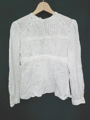 ◇ Θ SLY スライ リボン レース 長袖 シャツ ブラウス サイズ2 ホワイト レディース P 【1408200024106】