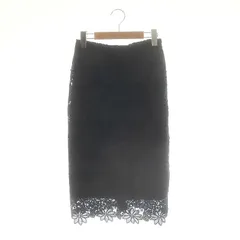 N.Natural Beauty Basic N.ナチュラルビューティーベーシック ケミカルレースタイトスカート ミモレ ロング M 紺 /NR ■OS