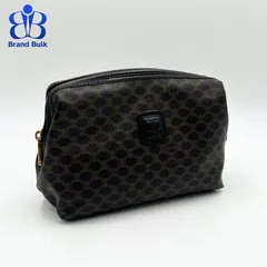 セリーヌ CELINE ポーチ 黒 マカダム トリオンフ PVC CELINE セリーヌ