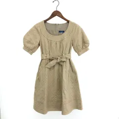 BURBERRY BLUE LABEL バーバリーブルーレーベル 半袖 ワンピース サイズ:38  ベージュ コットン レディース 　241005004964