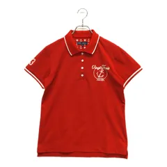 中古 レディース 23区ゴルフ 23区GOLF 半袖ポロシャツ 2(L) 赤 レッド マリン刺しゅう入り