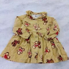 ☆ 可愛い コーデュロイくまちゃんワンピース 100cm 綿100%