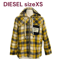 美品　ディーゼル　DIESEL 　黄色　チェック柄　　中綿　ジャケット　ブルゾン　ジャンパー　XS  M4L206