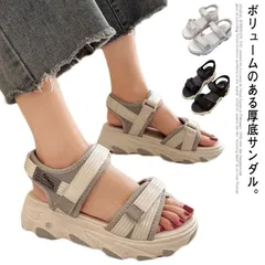 靴 厚底 歩きやすい おしゃれ 5cmヒール  疲れにくい スポーツサンダル サンダル ストラップサンダル レディース シューズ カジュアル 韓国ファッション#sowa6586561