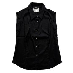 MaxMara マックスマーラ ノースリーブシャツ 黒 トップス レディース Mサイズ