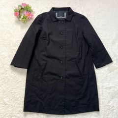 4621 ー大特価ー 良品★ 【ルスーク】  Le souk レディース スプリングジャケット  スプリングコート トレンチコート （S） ブラック フランドル 黒 LOT46