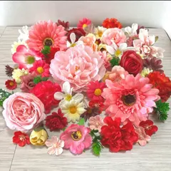 NO0411-02 造花 花材 花　パーツ 素材 セット 花 アーティフィシャルフラワー　ハンドメイド　母の日　リース　プレゼント　材料　写真立て　ウォールフラワー　アレンジメント