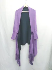 ◇ ⊂ ap retroアプレトロ ポンチョ サイズF パープル系 レディース E  【1505130009385】