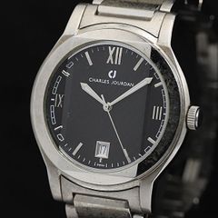 スイス製/稼動】シャルルジョルダン 腕時計 デイト クォーツ メンズ 