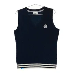 サイズ：L ADIDAS GOLF アディダスゴルフ U31458 ウール混 Vネック ニットベスト  ネイビー系 [240101498835] ゴルフウェア レディース ストスト