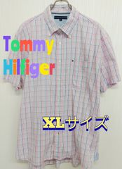 Tommy Hilfiger　トミーヒルフィガー　ピンク　半袖シャツ　XL　コットン100％　古着
