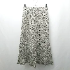 ◇ ⊂ MAJESTIC LEGONマジェスティックレゴン レオパード柄 ロング フレア スカート サイズS ベージュ系 レディース E  【1506130006824】