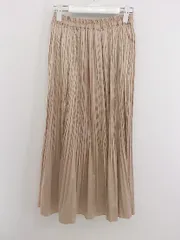 ◇ one after another NICE CLAUP サテン調 ロング ギャザー スカート サイズF ピンクベージュ系 レディース P  【中古】 【1209280005272】