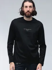 EMPORIO ARMANI (エンポリオアルマーニ) 3Dエフェクトロゴ 長袖 Tシャツ