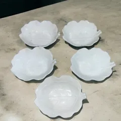 ナルミ リーフ型 葉形 白 ホワイト 小皿 5客セット 白磁 盛り皿 薬味皿