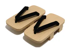 【在庫処分】桐下駄 二枚歯 男 黒鼻緒 メンズ 紳士 日本製 [ハセガワ]