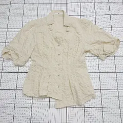 ◇ ⊂ SLY スライ シンプル系 半袖 開襟シャツ ブラウス サイズF ベージュ系 レディース E  【1508060023643】