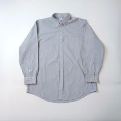 Brooks Brothers ブルックスブラザーズ 346 ストライプシャツ ブルー×ホワイト XL相当
